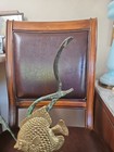 Vintage Brass Angel Fish With Seaweed Stand 13 1/2" Signed And Numbered 27/500 — photo 3