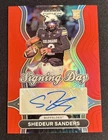 2025 Panini Prizm Draft Picks Signing Day #SD-SSS Shedeur Sanders Red /100