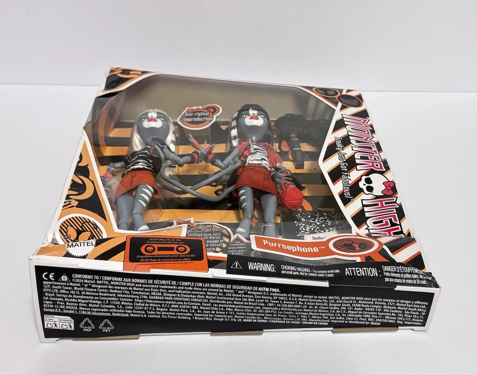Monster High Boo-Muñecas originales Creeproducción Meowlody y Purrsephone Mattel Foto 3 de 4