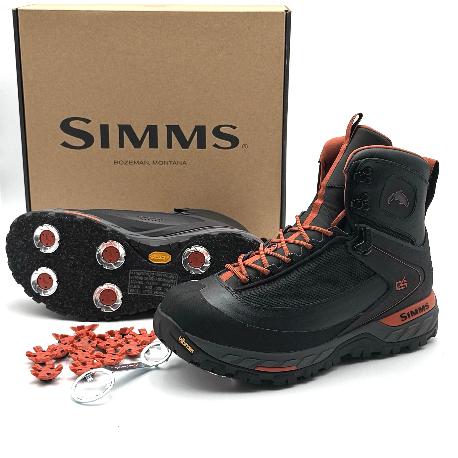 Simms Men's Size 10 G4 PRO Powerlock Wading Boots Felt Sole 13508-003-10 $500