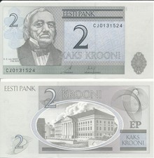 Estonia / Estland 23 - 2 Krooni 2007 UNC - Pick 85b