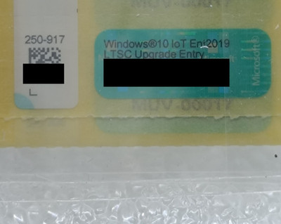 Microsoft Windows 10 IoT Enterprise 2019 LTSC Upgrade COA