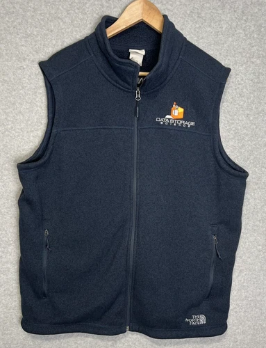 North Face Fleece Vest Blue Mens Size XL Full Zip
