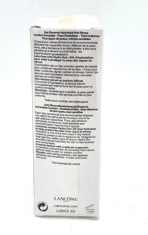 Esencia Gel Hidratante Antiestrés Lancome Hydra Zen 30ml/1fl.oz Nuevo Sellado. Foto 3 de 4