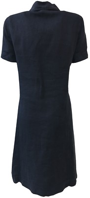 ASPESI abito donna blu mezza manica modello H605 C253 100% lino | eBay