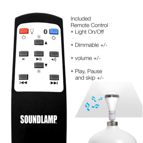 SOUNDLAMP Dimmable LED Cool White Energy Saver Light Bulb w Bluetooth Speaker - Picture 2 of 6