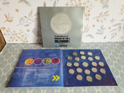 #ad #ad Sainsburys Makers of the Millennium Medal Coin Collection Silver Folder 2000 Set GBP 9.99