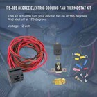 Car Auto Thermo Fan Control Relay & Thermostat ON-85°C OFF-76°C Temp Switch Kit