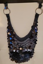 Shimmering Purse 1990's steel gray