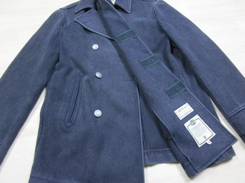 Camplin Vintage Wool Pea Coat Navy Blue Outdoor Supply Size (54) Men's Jacket image 7