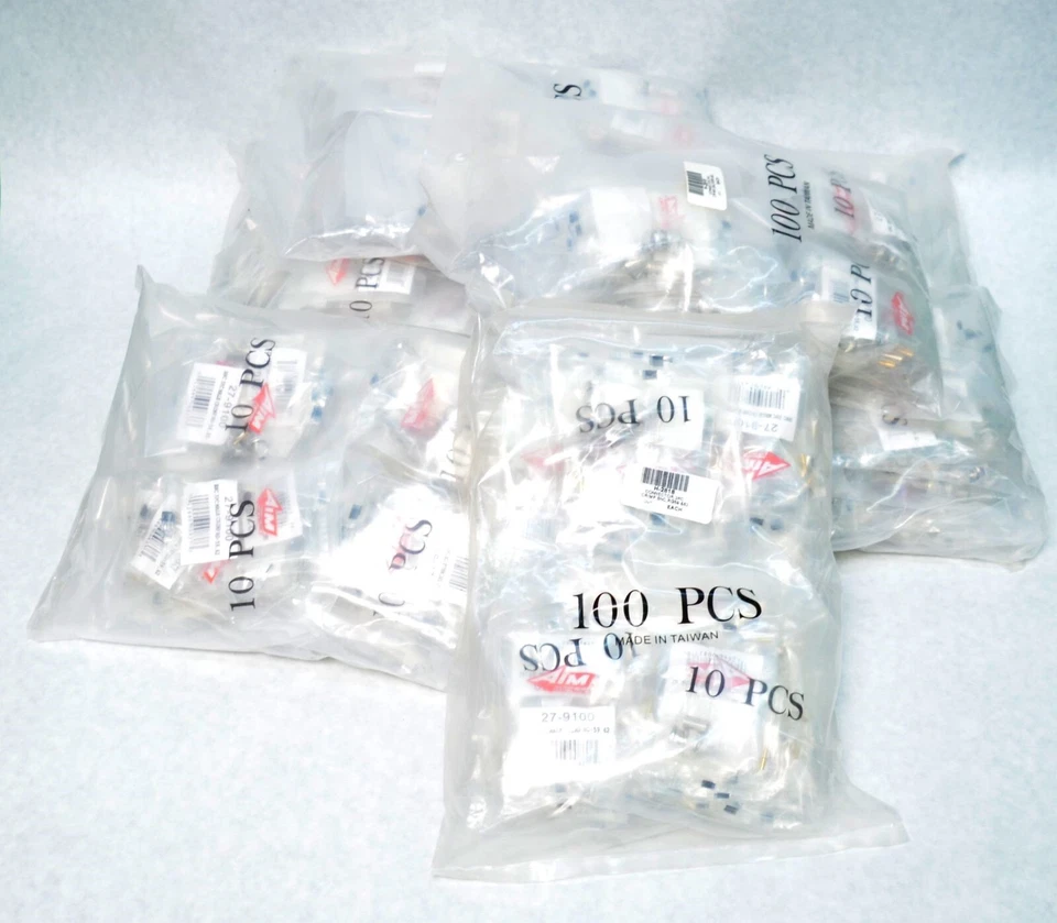 [ Lot of 800 ] AIM 27-9100 3pc. BNC Male Coaxial Crimp Connector RG-59 RG-62 - Image 2 of 4