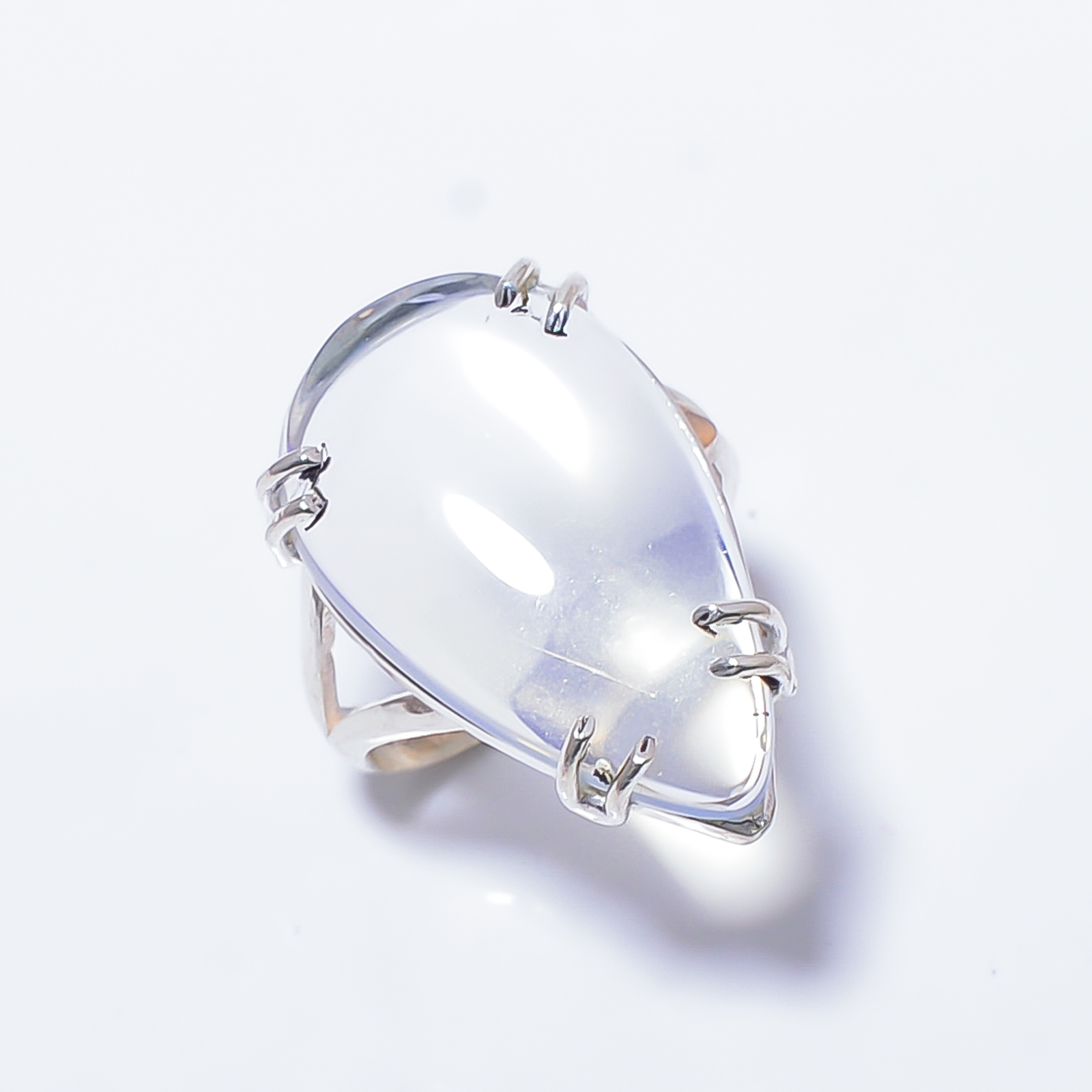 Milky Opal Gemstone 925 Sterling Silver Handmade Solitaire Ring 11 R7919-462