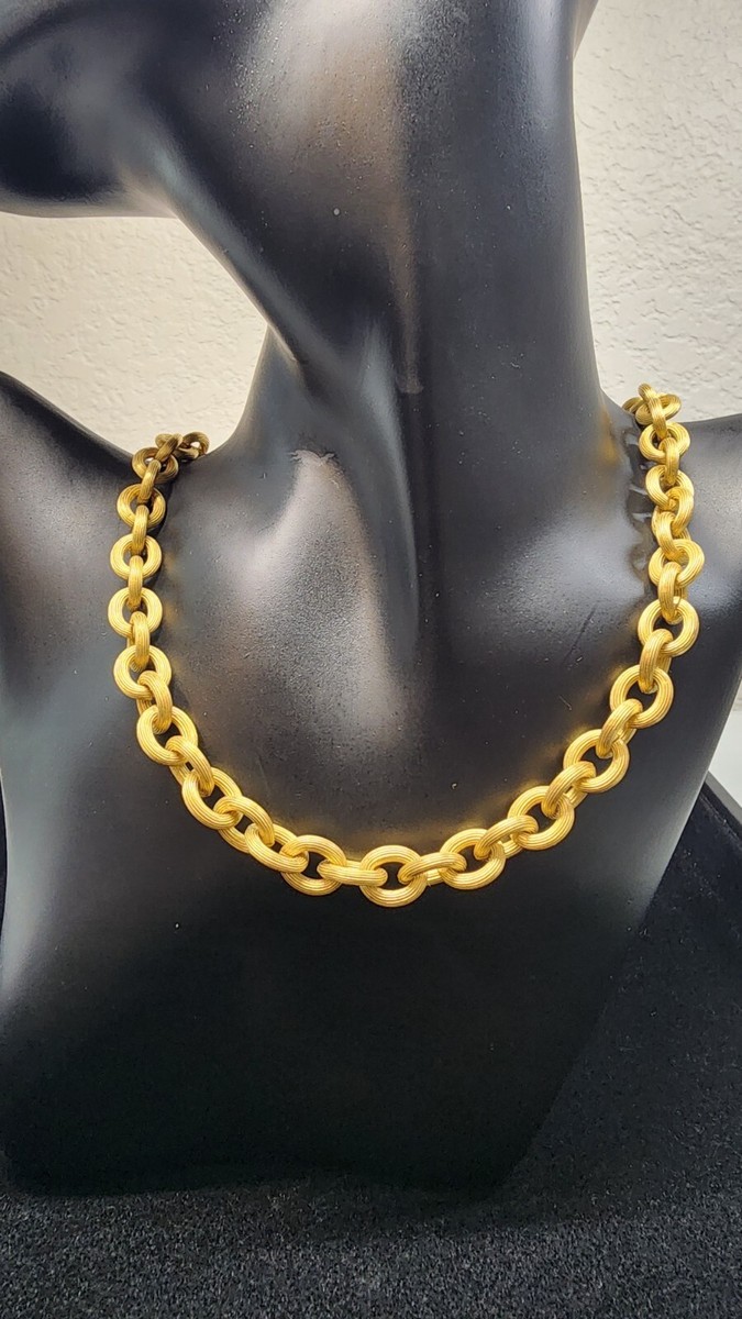 Vintage Givenchy Gold Plated Cable Link 18 Vintage Givenchy Gold Plated Cable Link 18