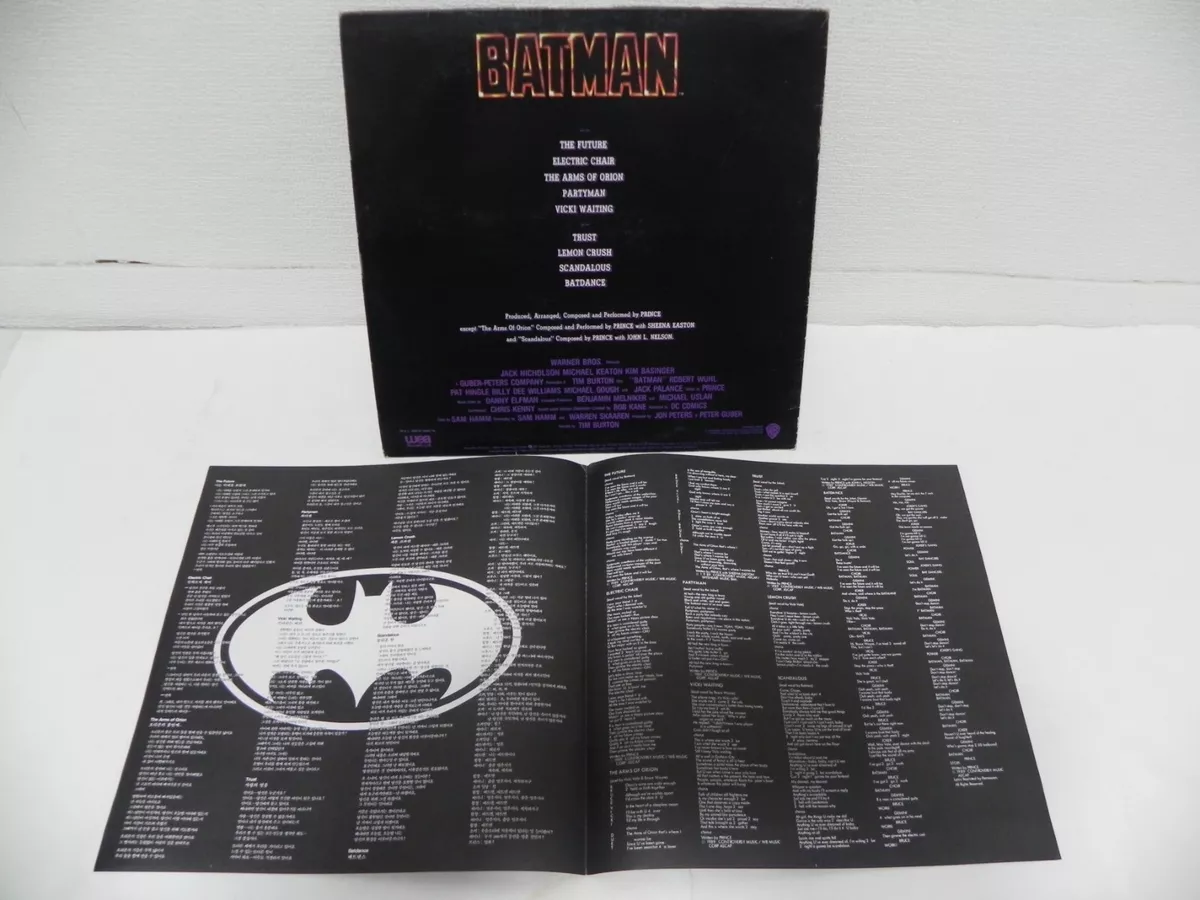 nitrogen Skaldet Tilslutte Batman - Soundtrack OST 1989 KOREA Vinyl LP W/Insert &amp; NO BARCODE PRINCE  | eBay