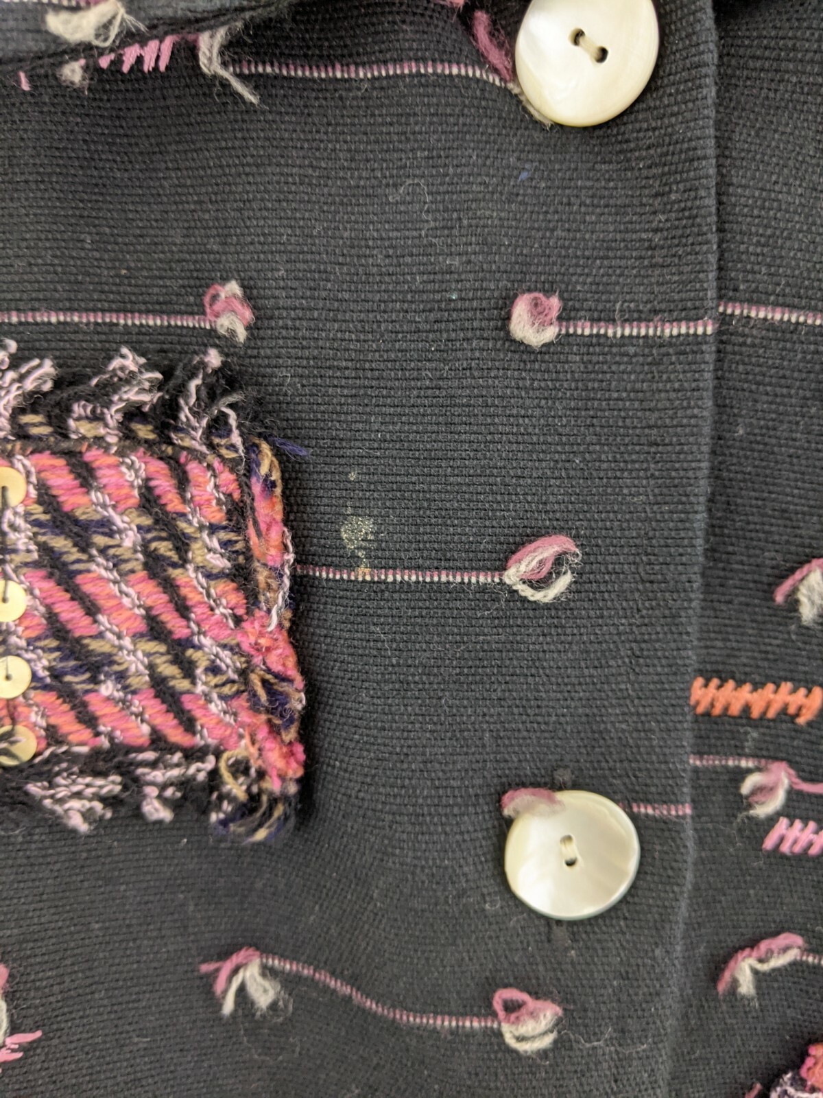 Alex Kim Patchwork Stitched Button Down Jacket - image 4