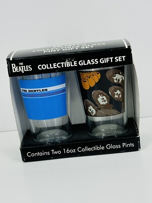 The Beatles Pint Glass Set A Hard Day s Night & Rubber Soul 16 Oz Collectible