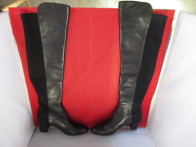 Stuart Weitzman Leather & Textile Over The Knee Boot - US Size 8 - Black - #1064