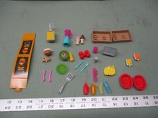 Barbie Fresh n' Fun Food Truck Parts Stove Top Utensils Burger Accessories Plate