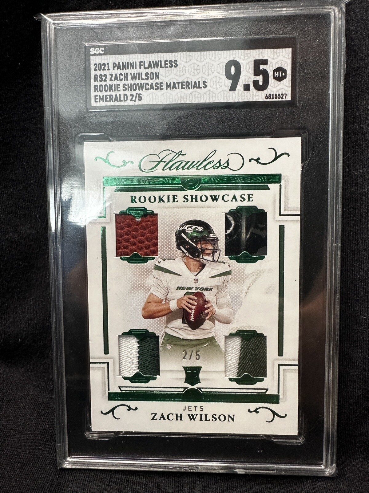 Zach Wilson Panini Flawless Rookie Showcase Relics #RS2 Base