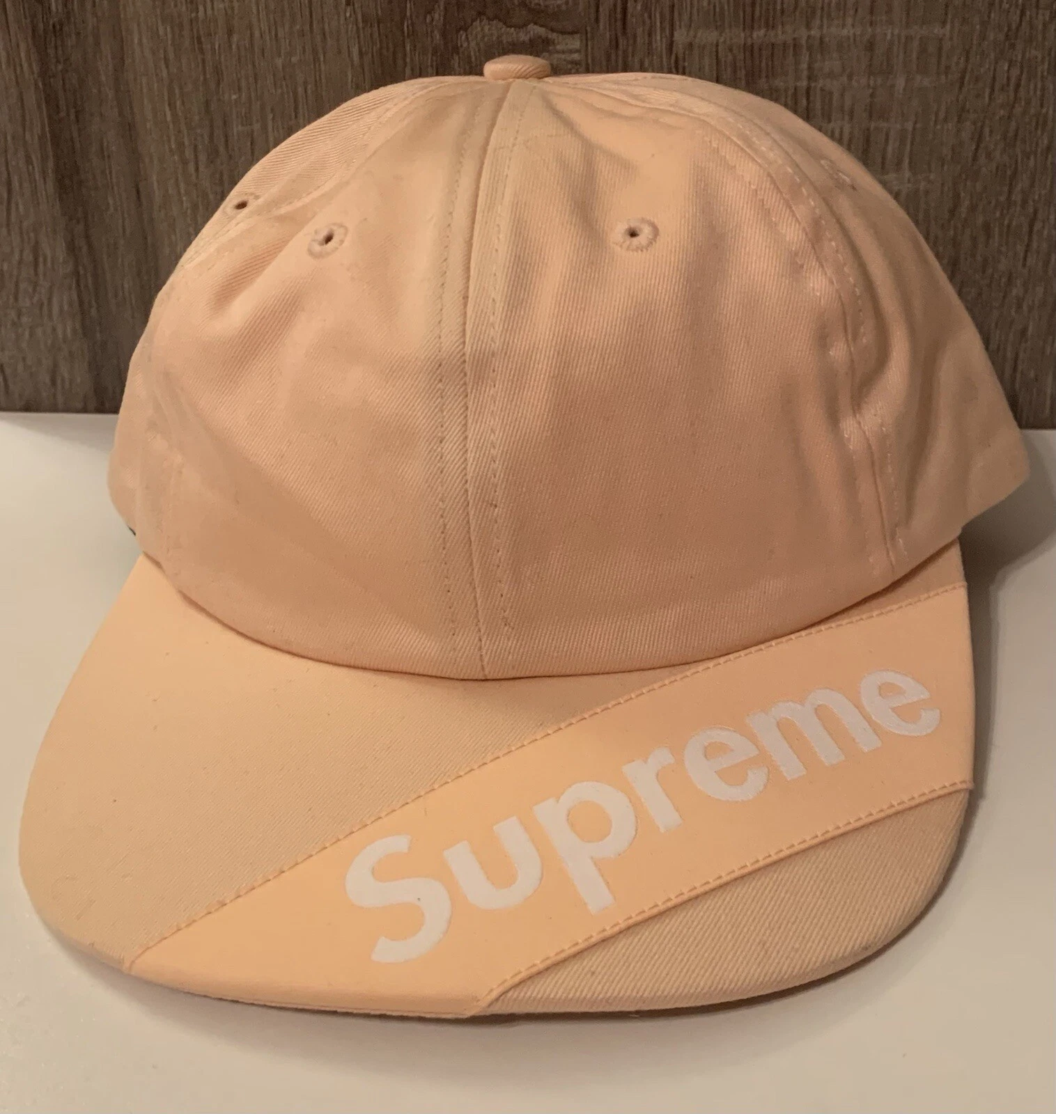 Casquette Supreme Chapeau Visière Étiquette 6 Panneaux Logo Pêche SS18