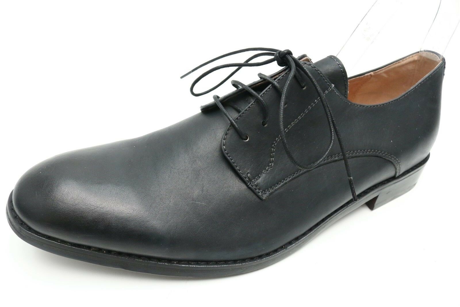 SAOLA Scarpe stringate uomo J.D. Fisk Oxford nere in pelle eleganti derby taglia 13 M