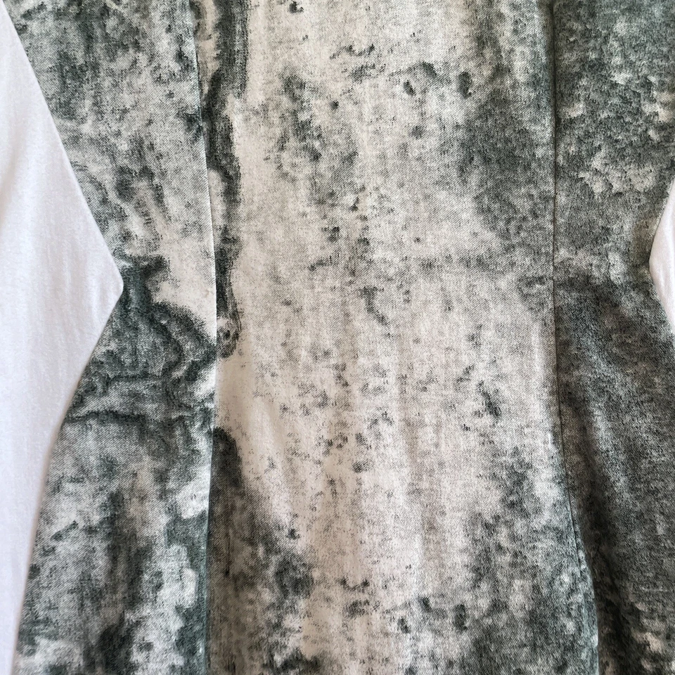 Maurie And Eve 6 Dress Bodycon Party White Green Grey Abstract Print - image 4 of 4
