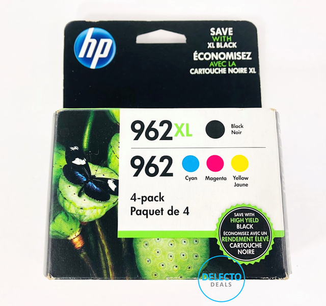 GENUINE 4-PACK HP 962XL Black & 962 Color Ink OFFICEJET PRO 9010 SEALED 2021 | eBay