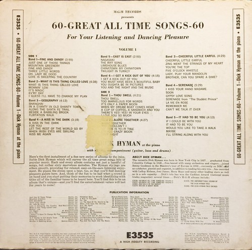 Dick Hyman - 60 Great All Time Songs For Your Listening And Dancing Pleasure ... - Bild 3 von 8