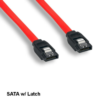 Kentek 1.5ft SATA Cord Latch 26AWG 7Pin Serial ATA 3.0Gbps for PC Mac Laptop HDD