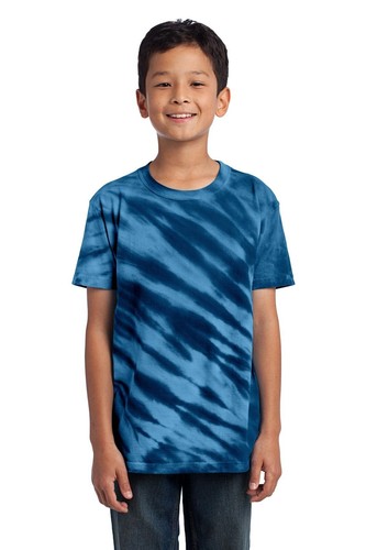 Port & Company PC148Y Youth Tiger Stripe Tie-Dye Short Sleeve Tee T-Shirt - Picture 5 of 10