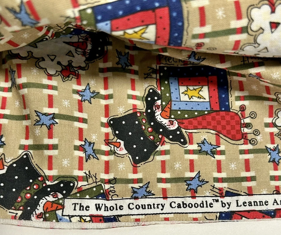 The Whole Country Caboodle My Precious Quilt Sewing Fabric Snowman 37" x 42" - Image 3 of 4