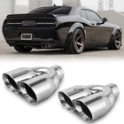 For Dodge Challenger 2008-2023 Dual 2.5" Inlet 3.5" Outlet 9.5" Quad Exhaust Tip