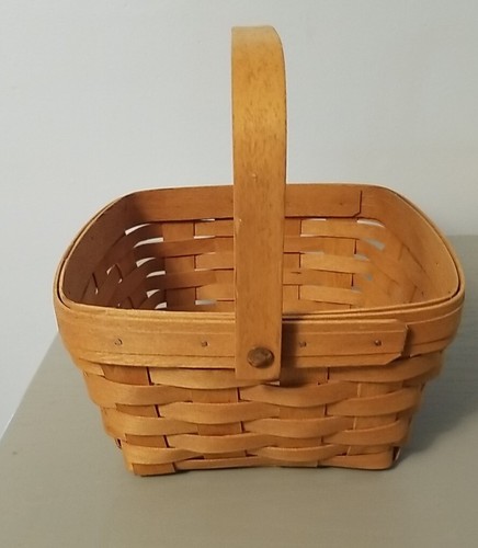 Longaberger 1994 Square Basket 8.75" × 8.75" × 4.75" Square Handle No Protector - 第 9/9 張圖片