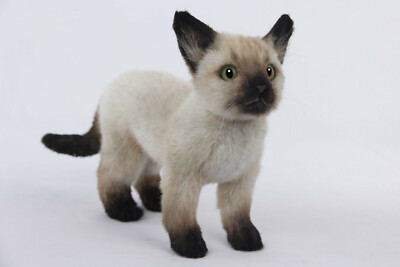 Hansa stehende Siamkatze Plüschtier Stofftier 7595 brandneu mit Etikett UK-Verkäufer