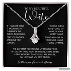 To My Wife Necklace Valentine Birthday Jewelry Gift from Loving Husband