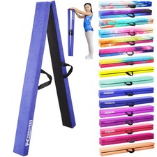 8FT Folding Balance Beam -Gymnastics Beam -Wood core Floor Beam - Anti-Slip B...