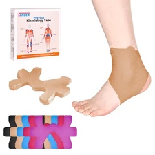 Precut Kinesiology Tape for Ankle, 10 Pcs - Ankle Support & Stability, Ankle ...