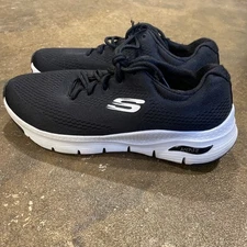 Skechers Big Appeal Arch Fit Running Shoes Womens 10 Black Air Cooled No Insole