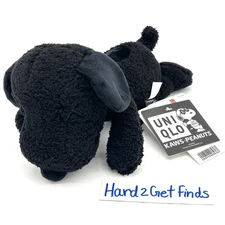 KAWS x Peanuts Black Snoopy Plush Uniqlo 2017 LIMITED EDITION 11” NWT