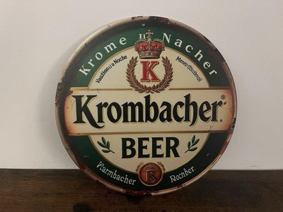 KROMBACHER Pils Bier Beer Werbeschild Vintage Retro 20cm BAR DEKO PARTY KELLER