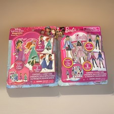 2 Magnetic Dress Up Closet Toys Disney Princess and Barbie Mix and Match Sets