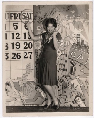 CLARA BOW Cute Portrait w Giant Calendar by Eugene Robert Richee Original