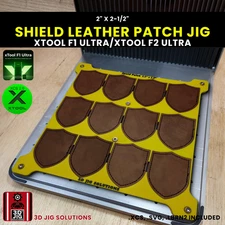 xTool F1 Ultra & F2 Ultra Shield Leather Hat Patch Jig | Laser Engraving Templat