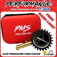 Low Pressure Air Tire Gauge UTV ATV SXS 1-15 PSI Protective Waterproof Case Box 