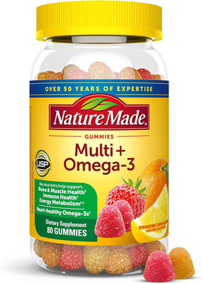 Nature Made Multivitamin + Omega-3, Gummies 80 Count 80 (Pack of 1)