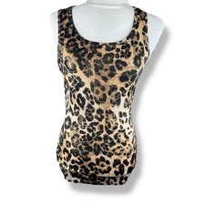 Dots Tank Top Womens Size Small Leopard Edgy Animal Print Vintage Y2K USA Made
