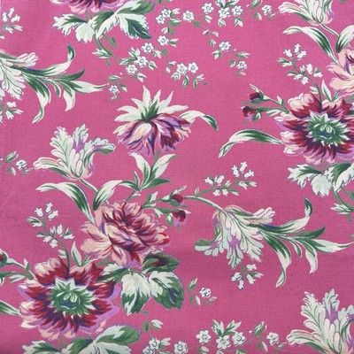 APRIL CORNELL Runner Cotton Floral Roses Pink French Country 13.75'' x 67''