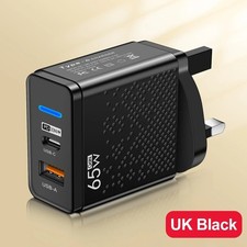 30W USB C Fast Charger PD QC3.0 3-Port Wall Adapter for iPhone Samsung Xiaomi