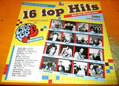 Langspielplatte Club Top 13 - Juli/August 1987 - International - 16 Top Hits