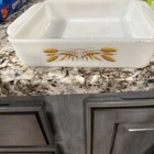 Vintage Anchor Hocking Fire King Square 8" Baking Dish Casserole Wheat Pattern
